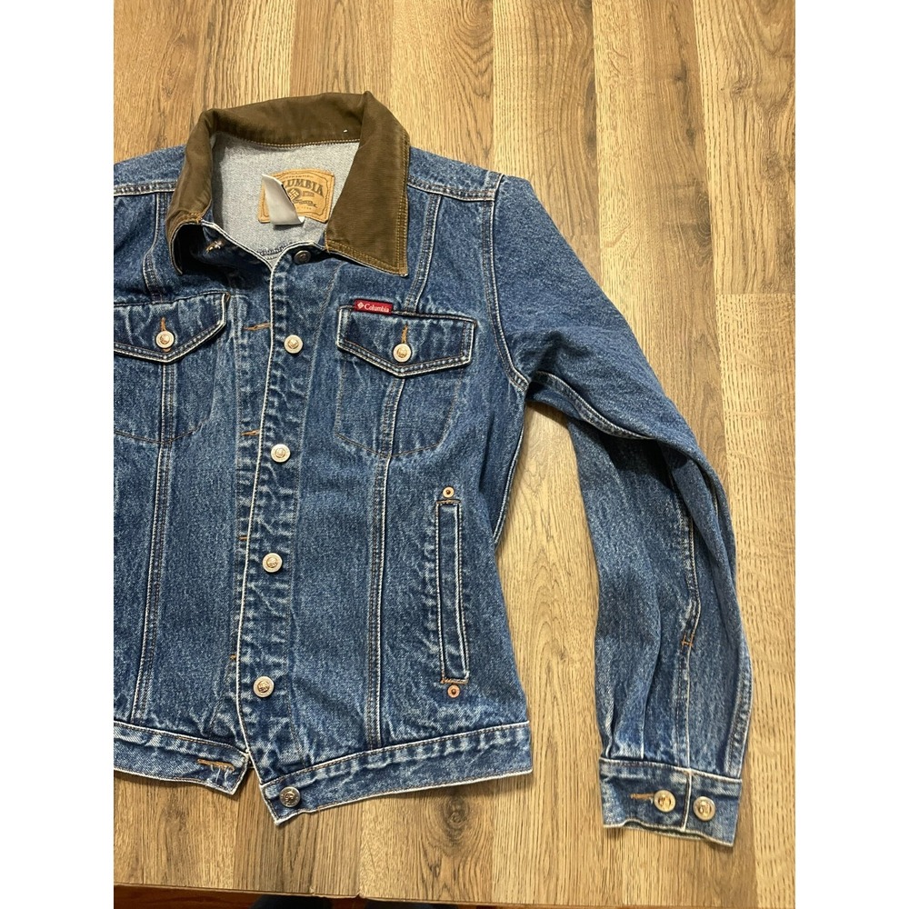 Columbia Jacket, Men's Size Small, Blue, Jeans, Button Up, Chest Pockets - Picture 4 of 8